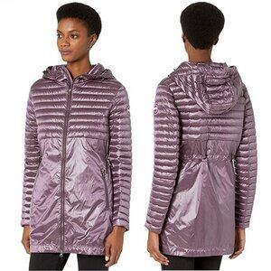NWT New $355 Colmar Hoodie Partially Quilted Purple Jacket Size 42(IT) US S